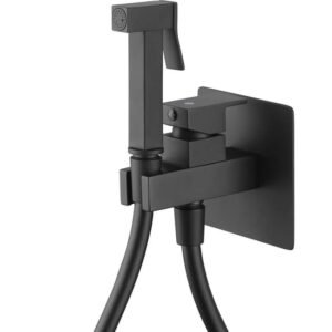 Grifo monomando bidé empotrado cuadrado negro mate ORION