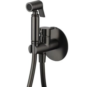 Grifo monomando bidé empotrado titanio ROUND