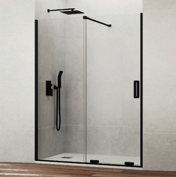 Mampara ducha fijo + corredera KENNA NEGRA